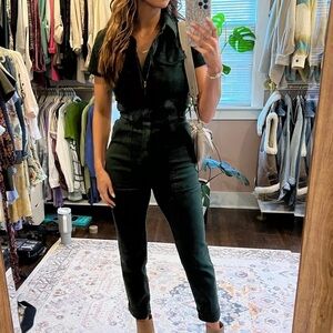 GOOD AMERICAN Black Fit For Success Flare Jumpsuit L